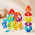 Rainbow Magnetic Building Sticks - 60 Pcs - Image 11